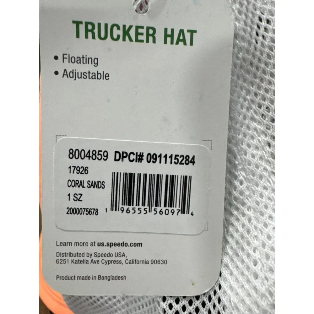 Speedo Kids' Trucker Hat - Orange: Abstract Design, Knit, Lightweight
